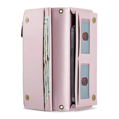CASEME Me10 Crossbody Bag for 4.0-6.7'' Phone Zipper Wallet Purses Leather Case with 12-Card Holder
