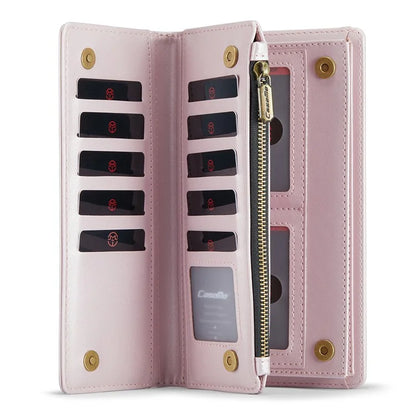 CASEME Me10 Crossbody Bag for 4.0-6.7'' Phone Zipper Wallet Purses Leather Case with 12-Card Holder