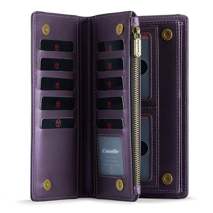 CASEME Me10 Crossbody Bag for 4.0-6.7'' Phone Zipper Wallet Purses Leather Case with 12-Card Holder
