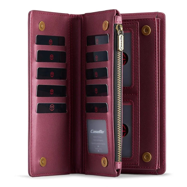 CASEME Me10 Crossbody Bag for 4.0-6.7'' Phone Zipper Wallet Purses Leather Case with 12-Card Holder