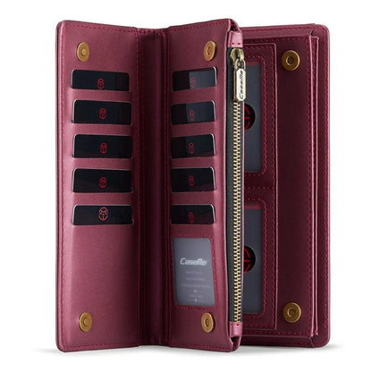 CASEME Me10 Crossbody Bag for 4.0-6.7'' Phone Zipper Wallet Purses Leather Case with 12-Card Holder