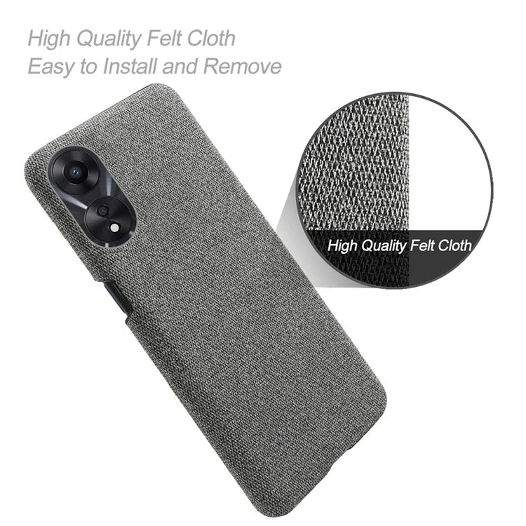 For Oppo A38 4G / A18 4G Case Cloth+Hard PC Anti-scratch Phone Back Cover