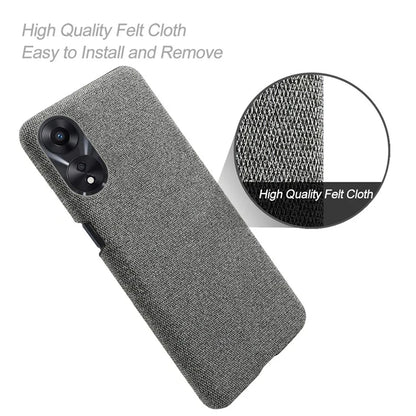 For Oppo A38 4G / A18 4G Case Cloth+Hard PC Anti-scratch Phone Back Cover