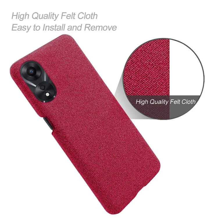 For Oppo A38 4G / A18 4G Case Cloth+Hard PC Anti-scratch Phone Back Cover