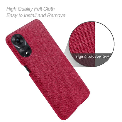 For Oppo A38 4G / A18 4G Case Cloth+Hard PC Anti-scratch Phone Back Cover