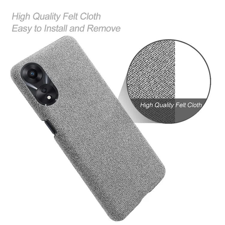 For Oppo A38 4G / A18 4G Case Cloth+Hard PC Anti-scratch Phone Back Cover