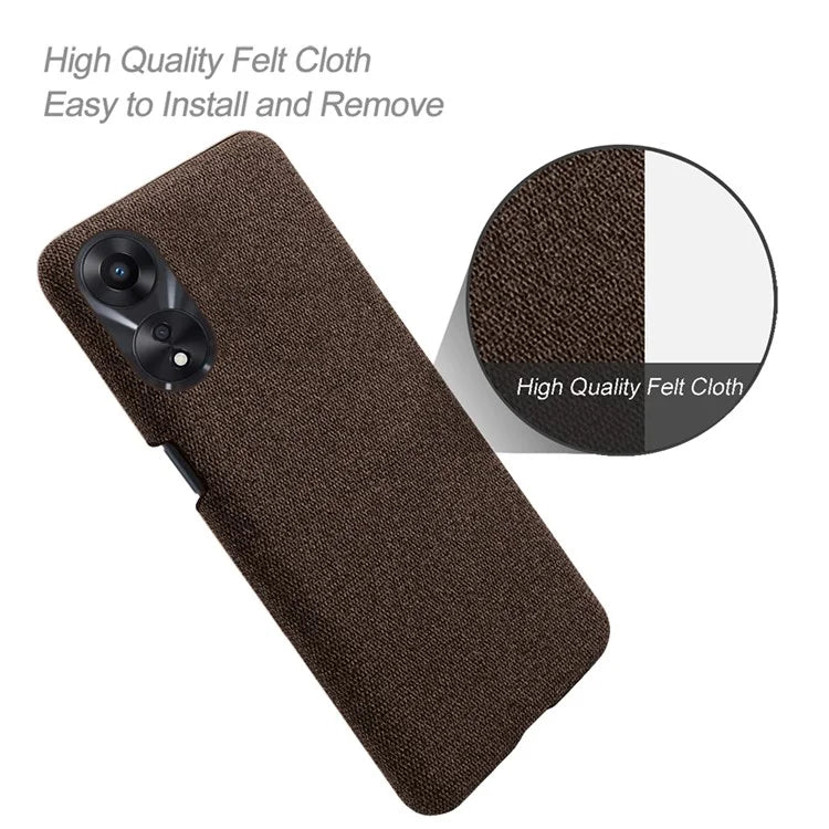 For Oppo A38 4G / A18 4G Case Cloth+Hard PC Anti-scratch Phone Back Cover