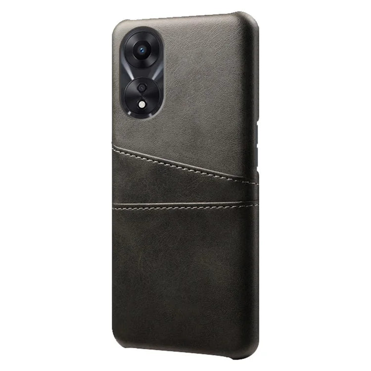 For Oppo A38 4G / A18 4G Case Drop-proof PU Leather+PC Phone Protector with 2 Card Holders