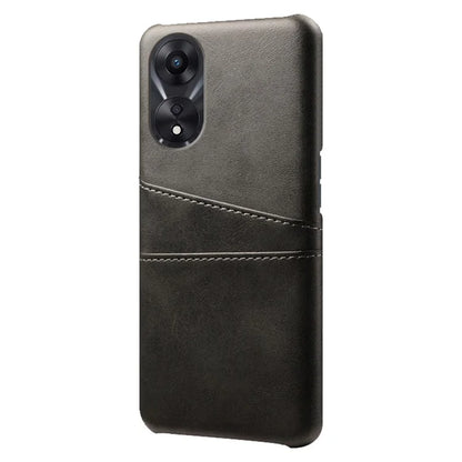 For Oppo A38 4G / A18 4G Case Drop-proof PU Leather+PC Phone Protector with 2 Card Holders