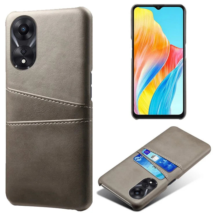 For Oppo A38 4G / A18 4G Case Drop-proof PU Leather+PC Phone Protector with 2 Card Holders