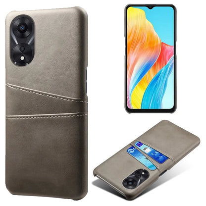 For Oppo A38 4G / A18 4G Case Drop-proof PU Leather+PC Phone Protector with 2 Card Holders