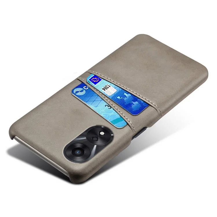 For Oppo A38 4G / A18 4G Case Drop-proof PU Leather+PC Phone Protector with 2 Card Holders