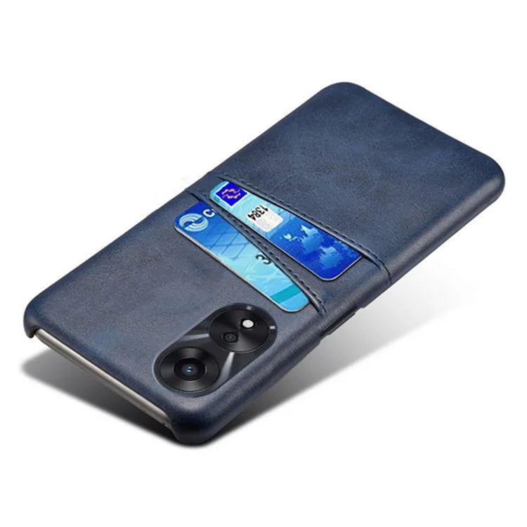 For Oppo A38 4G / A18 4G Case Drop-proof PU Leather+PC Phone Protector with 2 Card Holders