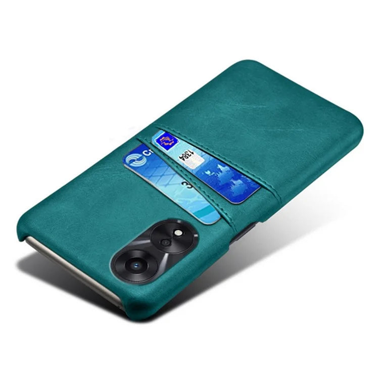 For Oppo A38 4G / A18 4G Case Drop-proof PU Leather+PC Phone Protector with 2 Card Holders