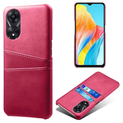 For Oppo A38 4G / A18 4G Case Drop-proof PU Leather+PC Phone Protector with 2 Card Holders