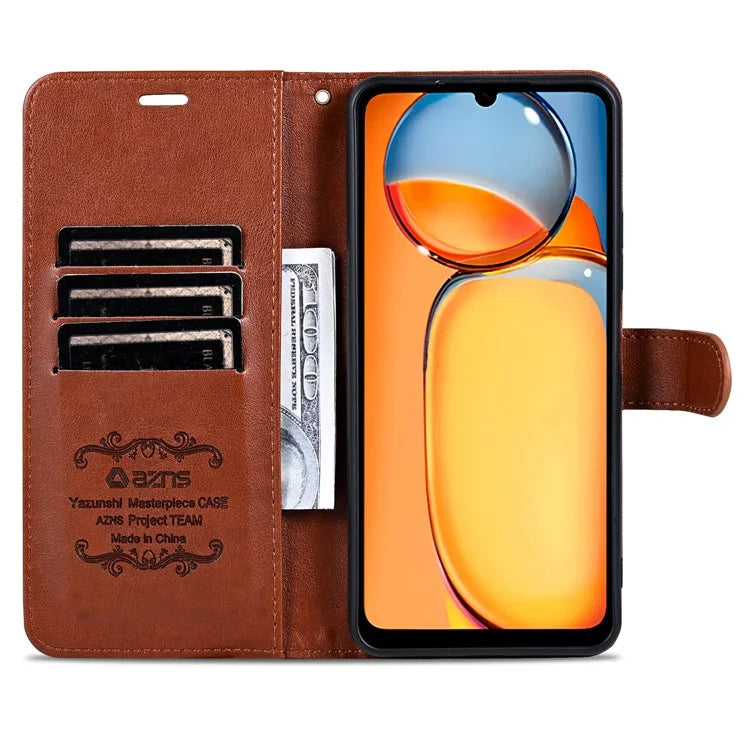 AZNS For Xiaomi Redmi 13C 4G / Poco C65 4G Leather Case Anti-drop Wallet Cover