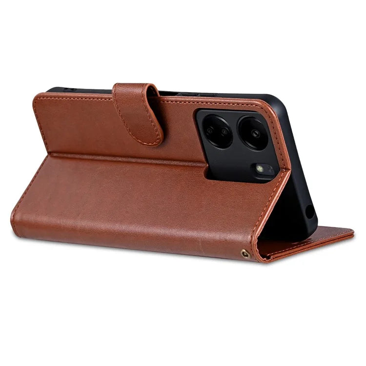 AZNS For Xiaomi Redmi 13C 4G / Poco C65 4G Leather Case Anti-drop Wallet Cover