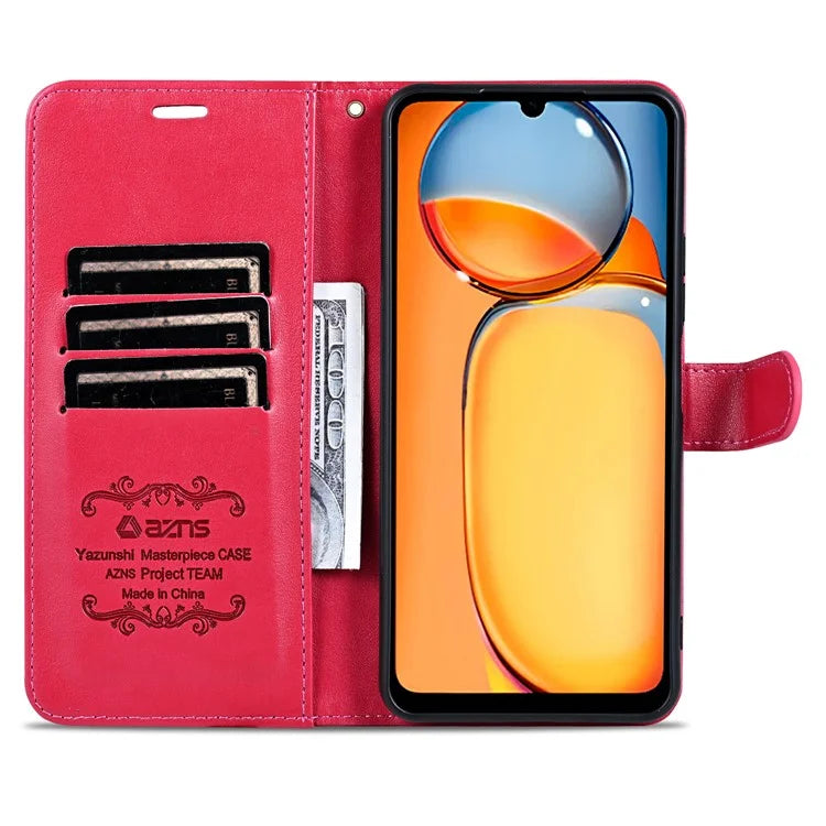 AZNS For Xiaomi Redmi 13C 4G / Poco C65 4G Leather Case Anti-drop Wallet Cover