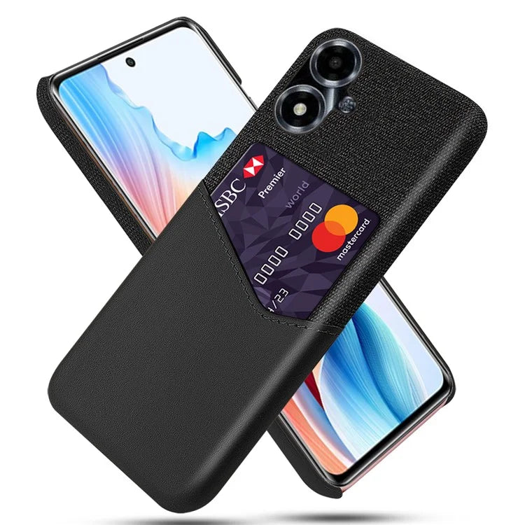 For Oppo A2m 5G Case Shockproof PU+PC Cloth Texture Phone Cover