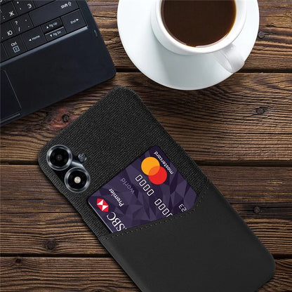 For Oppo A2m 5G Case Shockproof PU+PC Cloth Texture Phone Cover