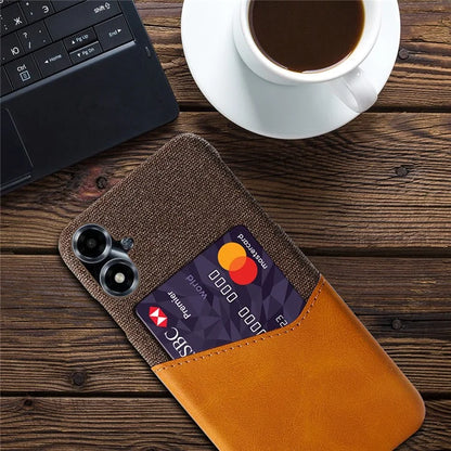 For Oppo A2m 5G Case Shockproof PU+PC Cloth Texture Phone Cover