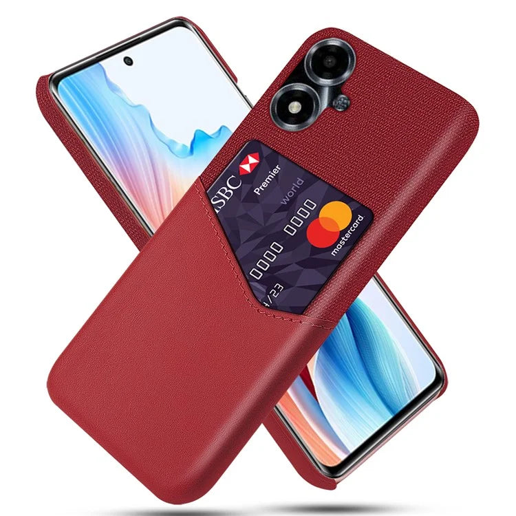 For Oppo A2m 5G Case Shockproof PU+PC Cloth Texture Phone Cover