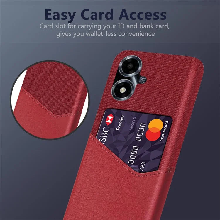 For Oppo A2m 5G Case Shockproof PU+PC Cloth Texture Phone Cover