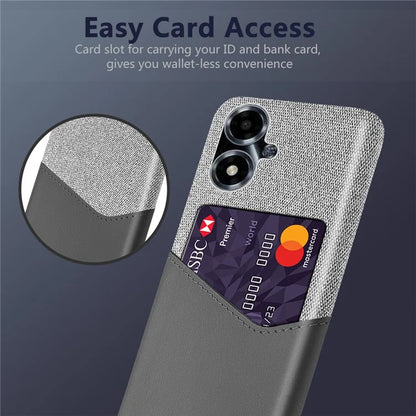 For Oppo A2m 5G Case Shockproof PU+PC Cloth Texture Phone Cover