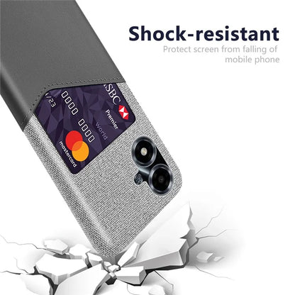 For Oppo A2m 5G Case Shockproof PU+PC Cloth Texture Phone Cover