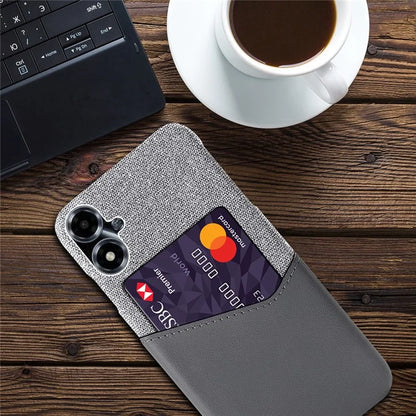 For Oppo A2m 5G Case Shockproof PU+PC Cloth Texture Phone Cover
