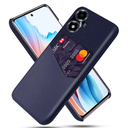 For Oppo A2m 5G Case Shockproof PU+PC Cloth Texture Phone Cover