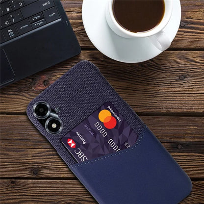 For Oppo A2m 5G Case Shockproof PU+PC Cloth Texture Phone Cover