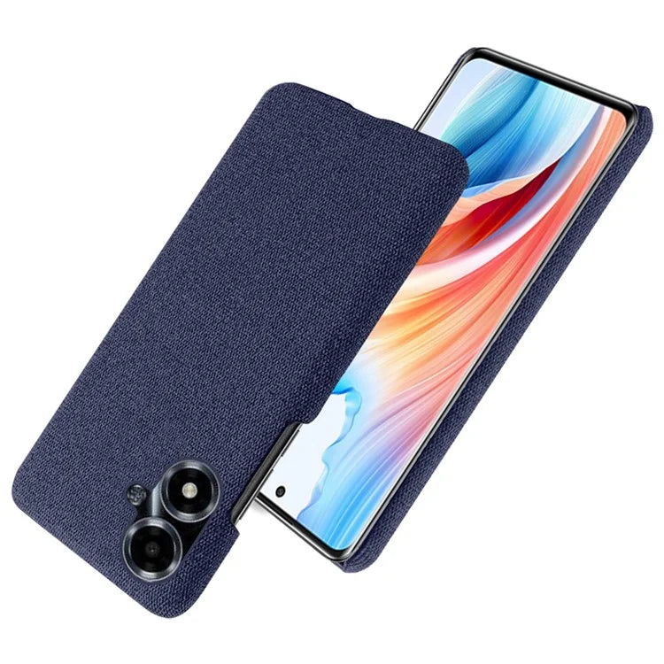 For Oppo A2m 5G Case Shockproof Solid Color Cloth+PC Phone Back Cover