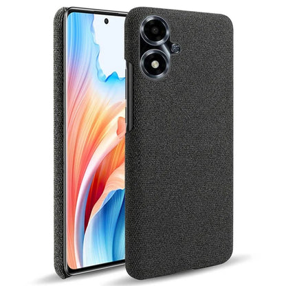 For Oppo A2m 5G Case Shockproof Solid Color Cloth+PC Phone Back Cover