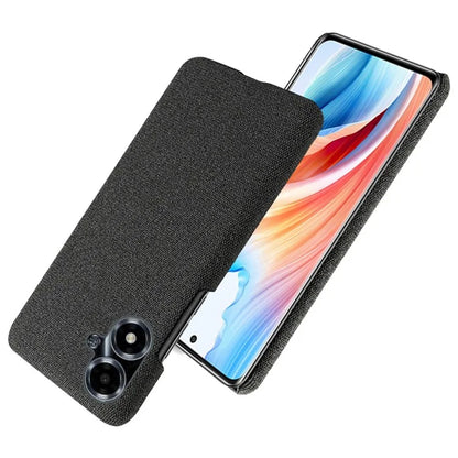 For Oppo A2m 5G Case Shockproof Solid Color Cloth+PC Phone Back Cover
