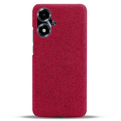 For Oppo A2m 5G Case Shockproof Solid Color Cloth+PC Phone Back Cover