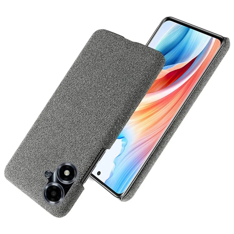 For Oppo A2m 5G Case Shockproof Solid Color Cloth+PC Phone Back Cover