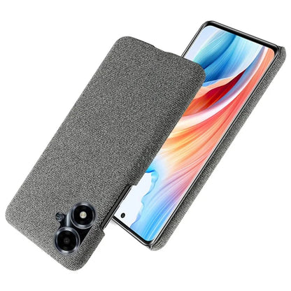 For Oppo A2m 5G Case Shockproof Solid Color Cloth+PC Phone Back Cover