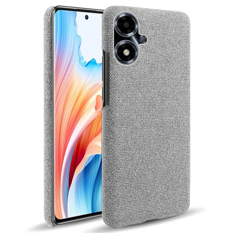For Oppo A2m 5G Case Shockproof Solid Color Cloth+PC Phone Back Cover