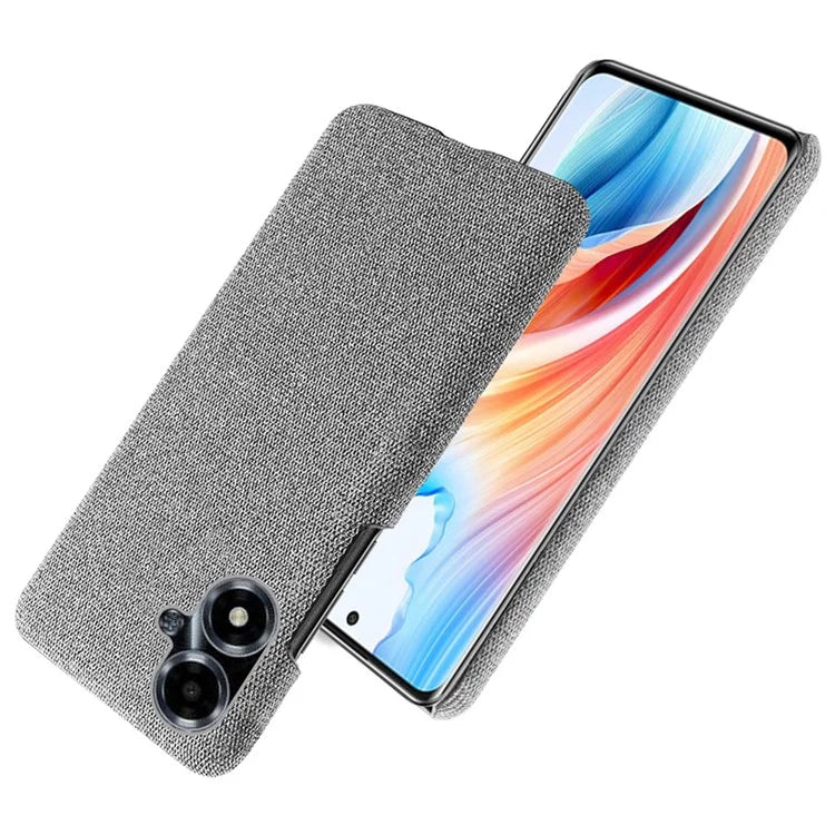 For Oppo A2m 5G Case Shockproof Solid Color Cloth+PC Phone Back Cover