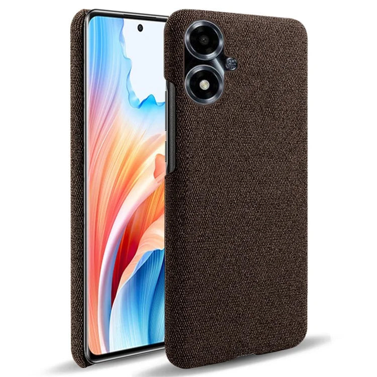 For Oppo A2m 5G Case Shockproof Solid Color Cloth+PC Phone Back Cover
