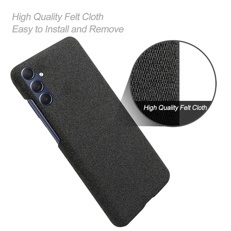 For Samsung Galaxy A15 5G Case Slim-fit Shockproof Cloth+PC Smartphone Cover