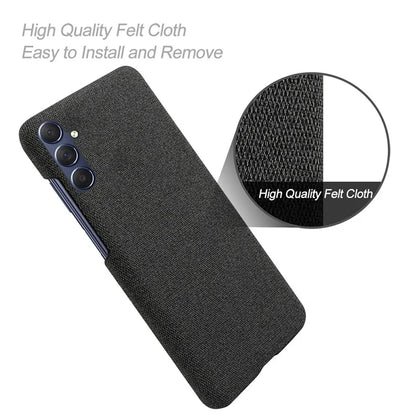 For Samsung Galaxy A15 5G Case Slim-fit Shockproof Cloth+PC Smartphone Cover