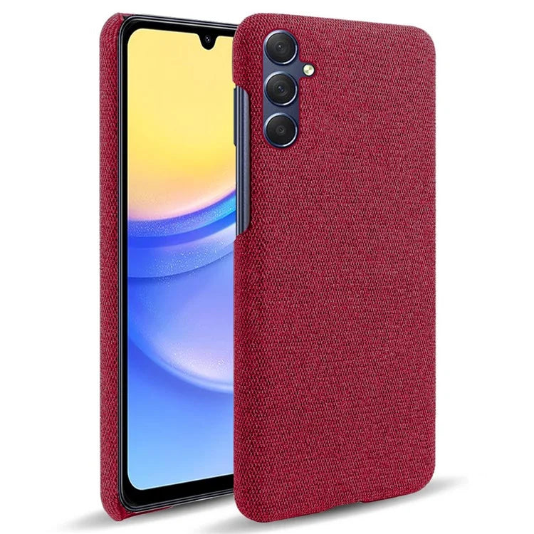 For Samsung Galaxy A15 5G Case Slim-fit Shockproof Cloth+PC Smartphone Cover