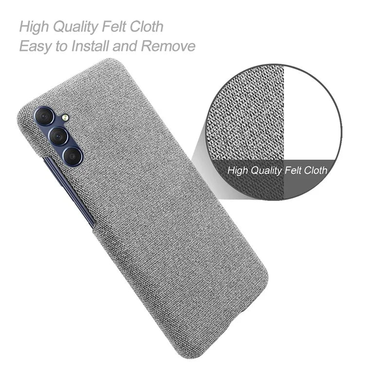 For Samsung Galaxy A15 5G Case Slim-fit Shockproof Cloth+PC Smartphone Cover