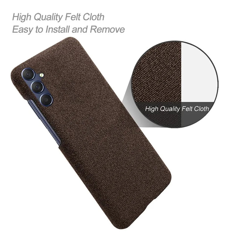 For Samsung Galaxy A15 5G Case Slim-fit Shockproof Cloth+PC Smartphone Cover