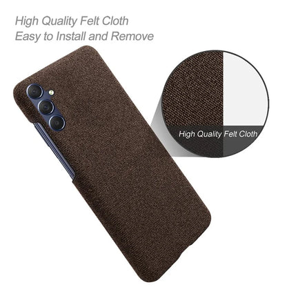 For Samsung Galaxy A15 5G Case Slim-fit Shockproof Cloth+PC Smartphone Cover