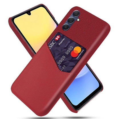 For Samsung Galaxy A15 5G Cell Phone Case Cloth Texture PU+PC Back Shell