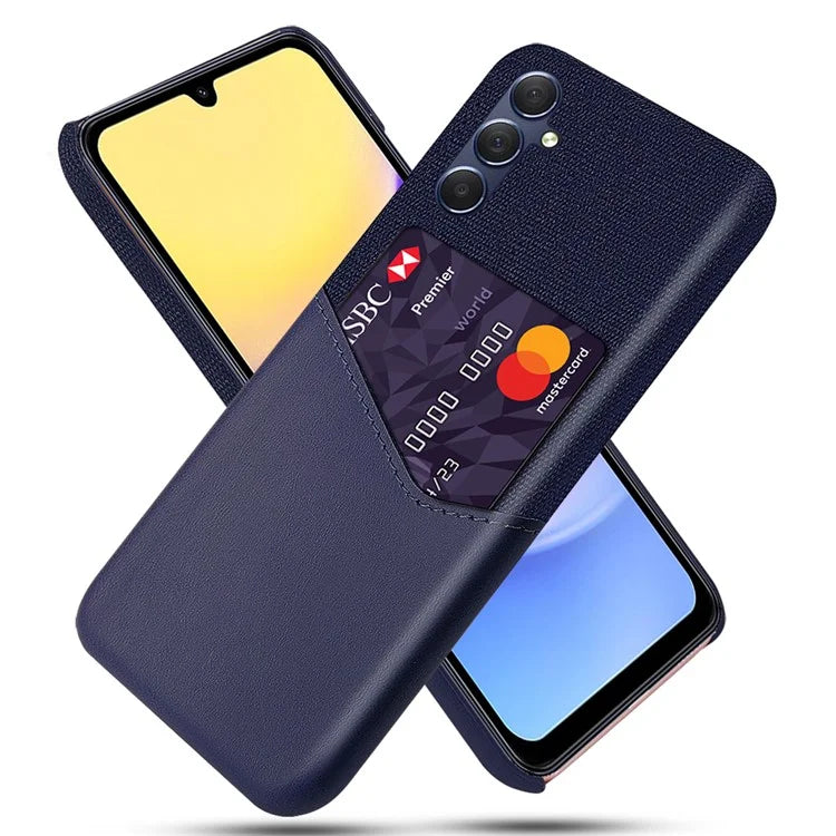 For Samsung Galaxy A15 5G Cell Phone Case Cloth Texture PU+PC Back Shell