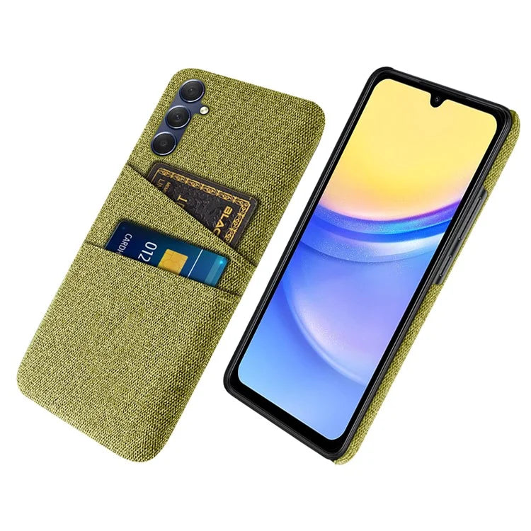 For Samsung Galaxy A15 5G Cover Drop-resistant PC+Cloth Card Slots Phone Case